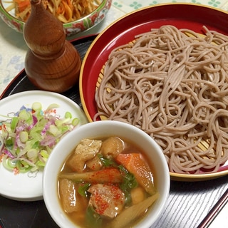 めんつゆにプラス★鶏肉と根菜のつけダレ